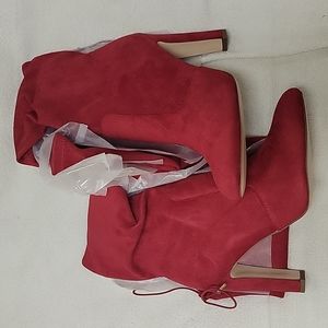 Just Fab Thigh High Boots w/Elastic tie string